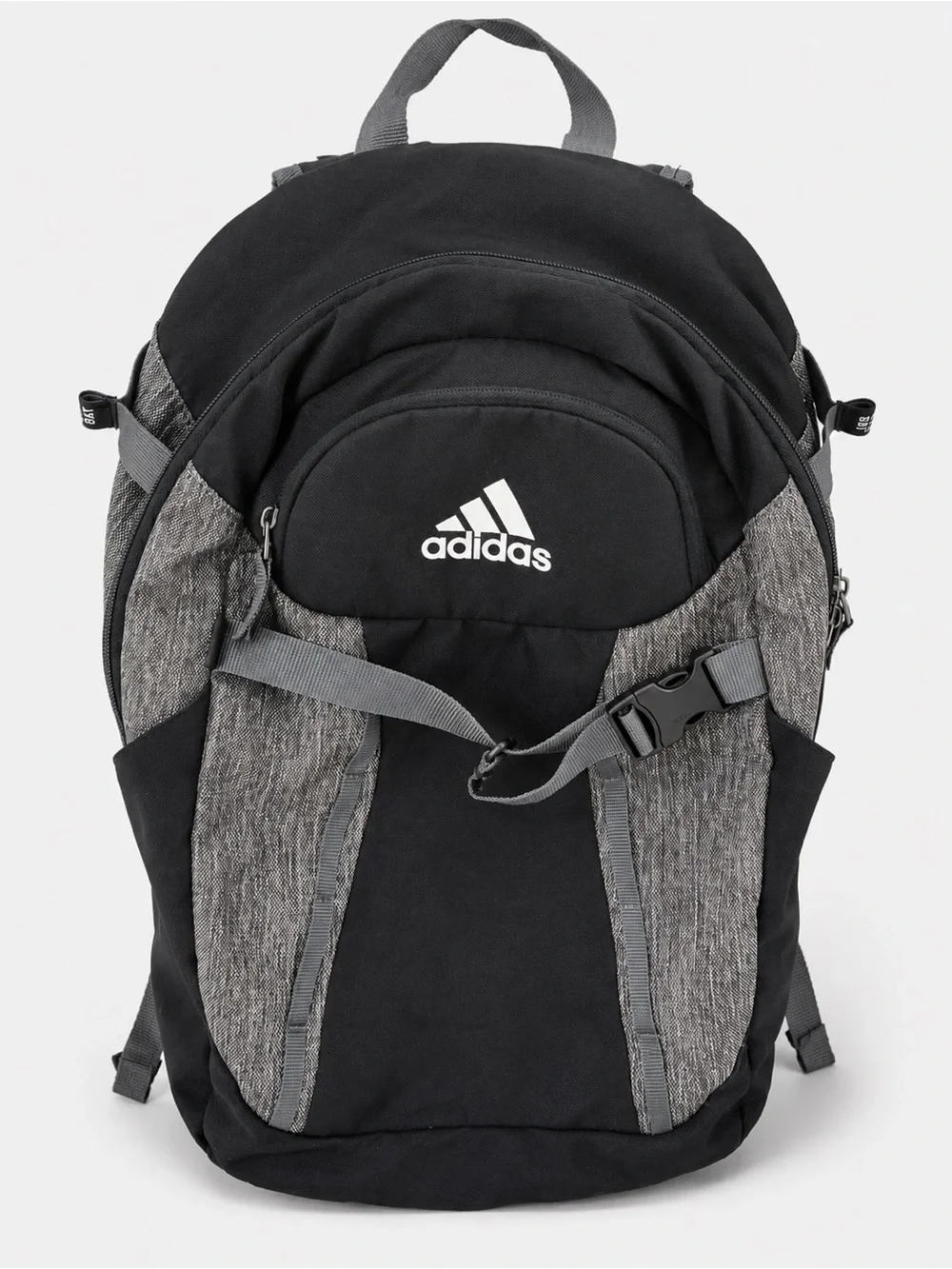 adidas Black and Gray Men's Backpack with Multiple Compartments
